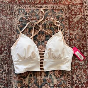 Xhilaration White Strappy Bikini Top